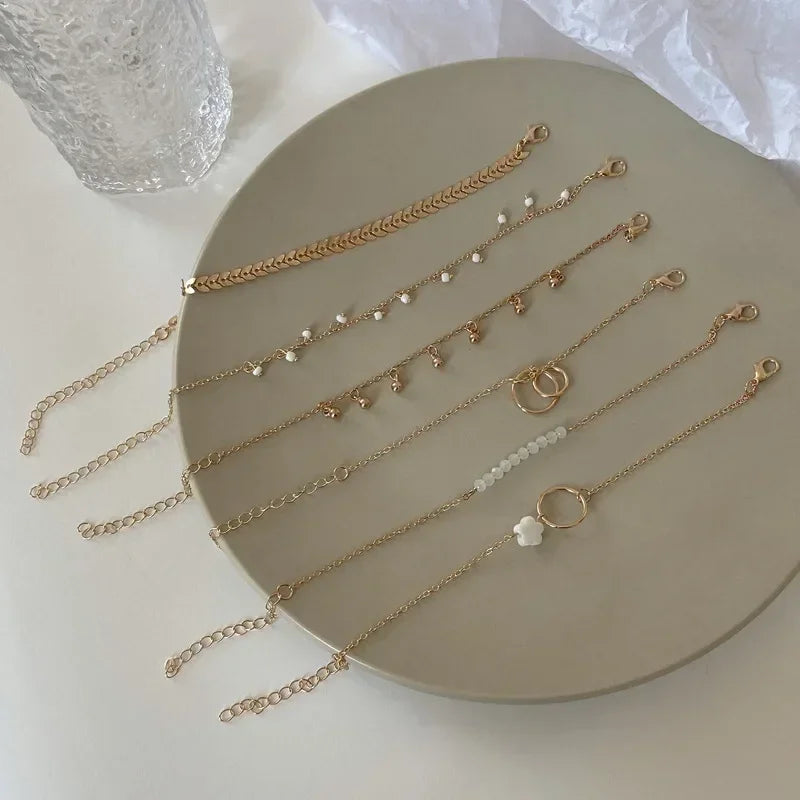 Collezione Dual Charm – Set Braccialetti Oro & Argento (5 o 6 pz)