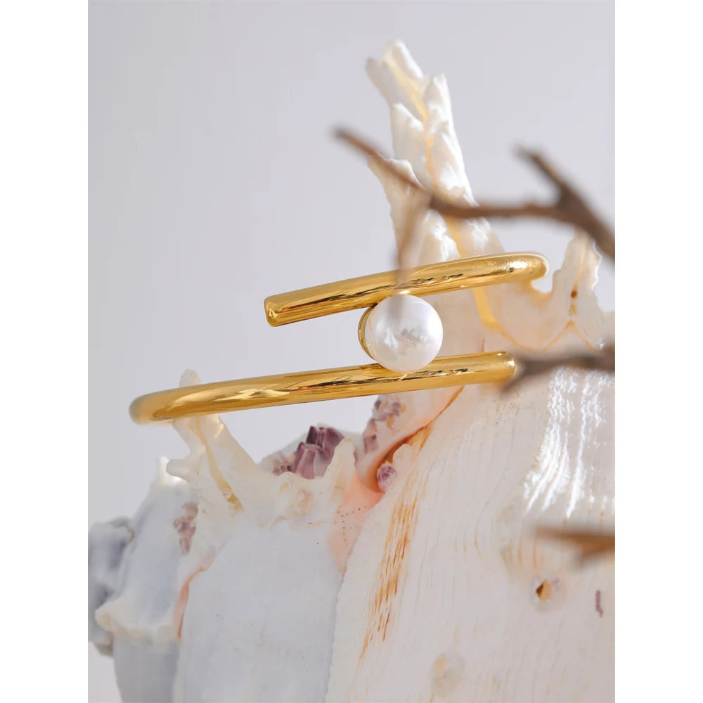 Bracciale Doppio Strato con Perla – Eleganza senza tempo