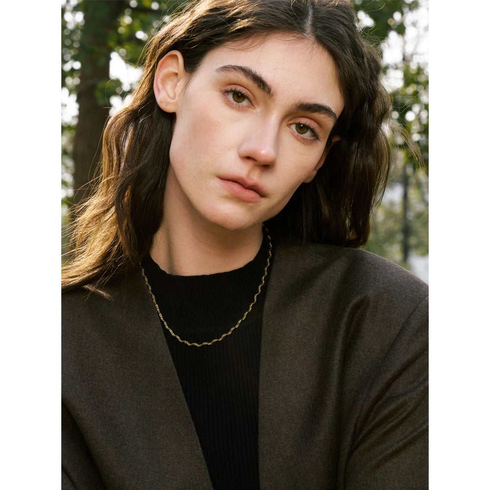 Collana e Bracciale Rope in Acciaio Inossidabile – Oro o Argento, Chic e Impermeabile