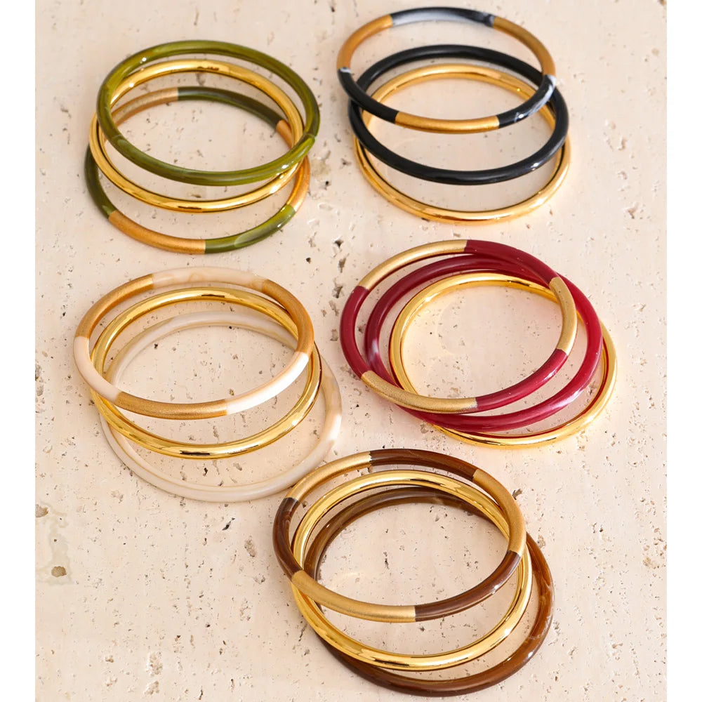 Set di Bracciali a Cerchio Sovrapposti
