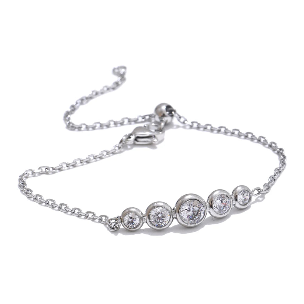 Bracciale “Luna Line” – Eleganza Brillante al Polso