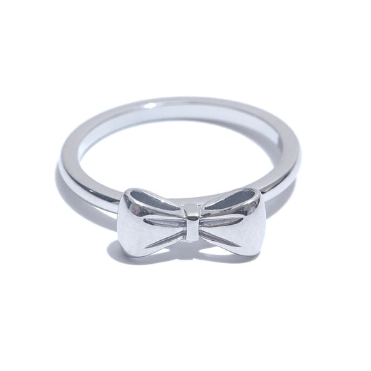 Anello Fiocco Elegante – Dolce Chic in Acciaio Inossidabile