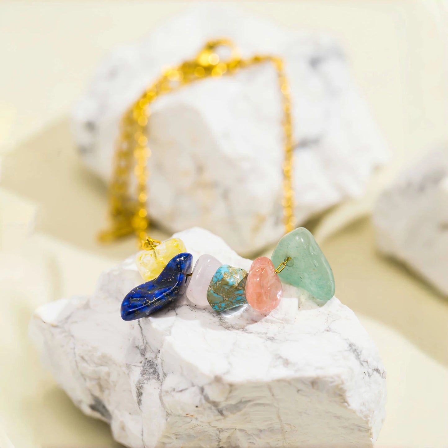 Set “Gioielli Irregolari” – Collana & Bracciale con Pietra Naturale