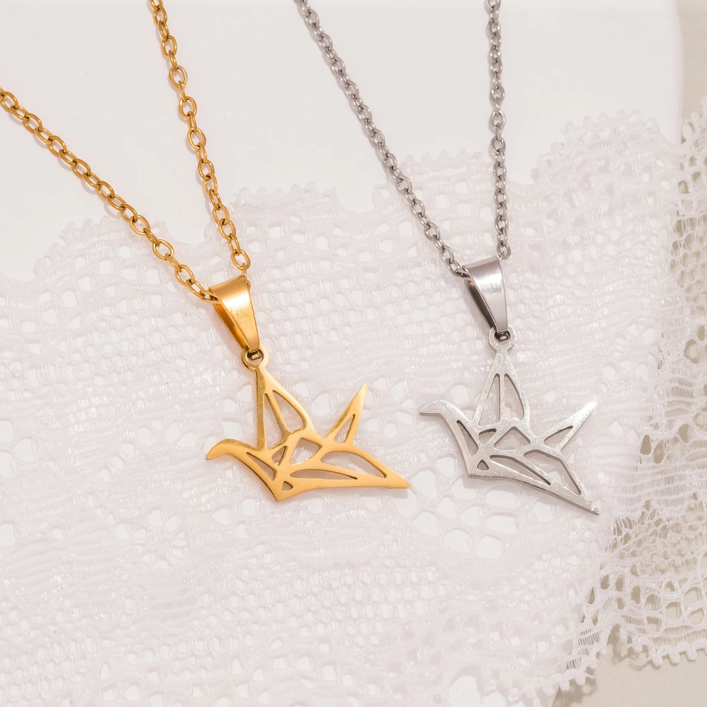 Set Collana e Orecchini Origami
