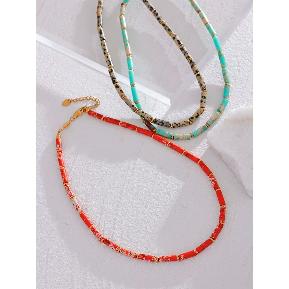 Collana in Pietra Naturale Multicolor