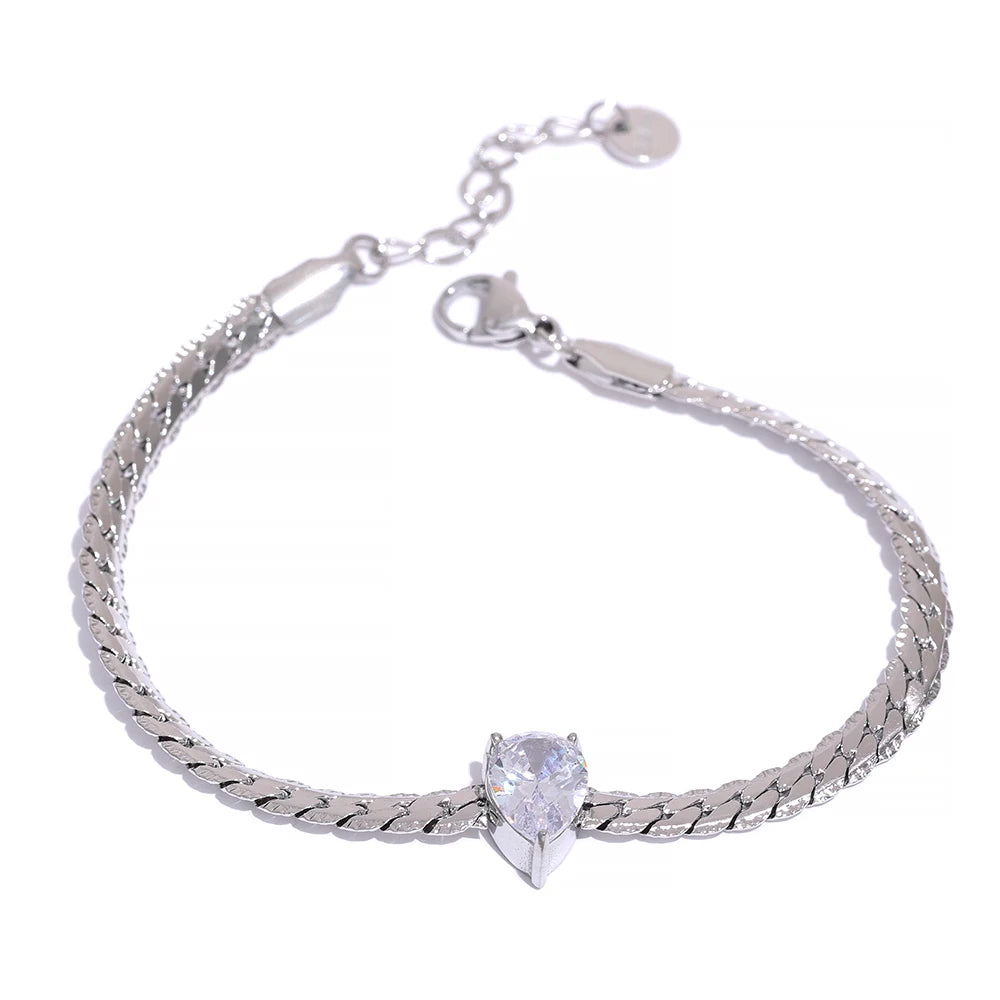 Set Eleganza Dorata – Collana e Bracciale con Zircone Luminoso