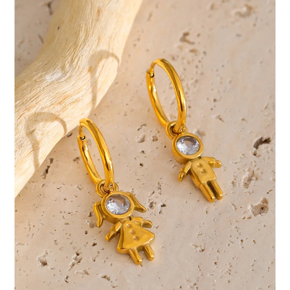 Orecchini “Little Love” – Cerchi Dorati & Zirconi