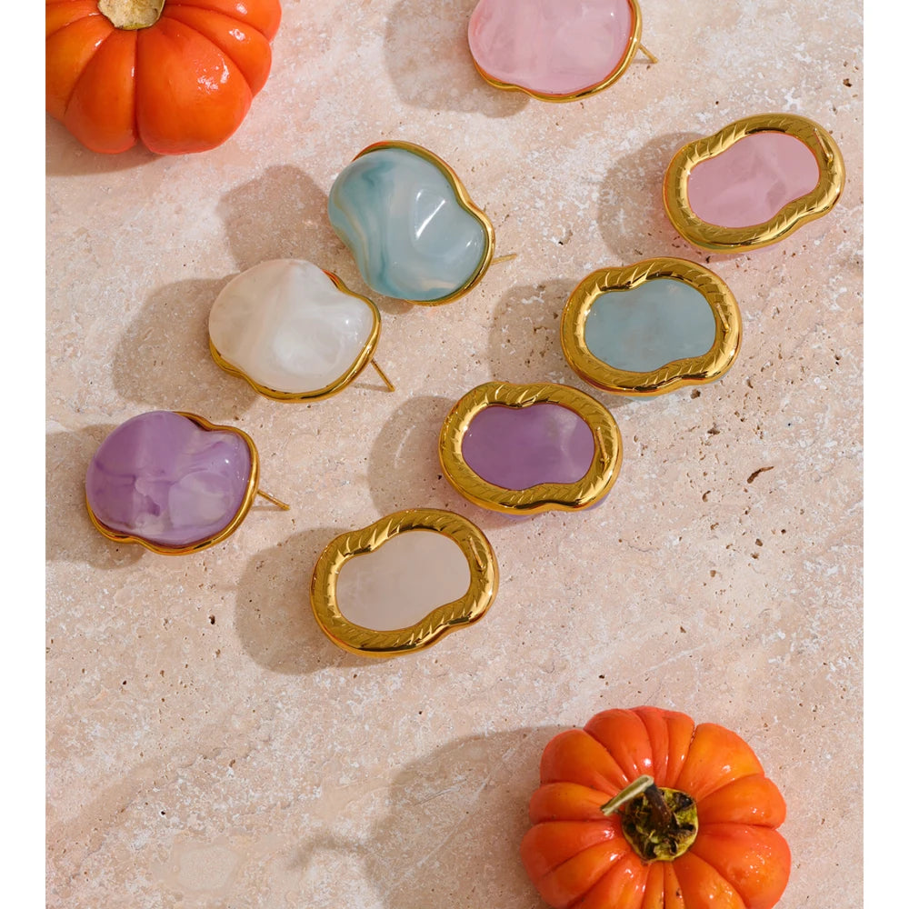 Orecchini “Soft Pebble” – Colori Pastello