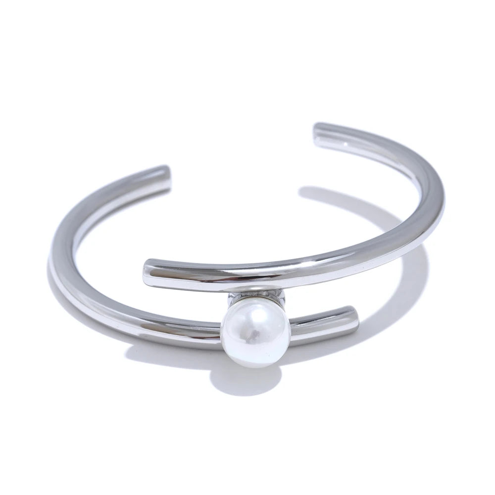 Bracciale Doppio Strato con Perla – Eleganza senza tempo