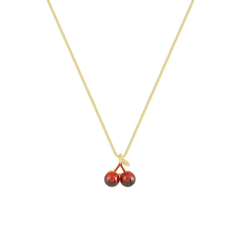 Collana “Goccia di Ciliegia” – Stile Fruttato e Glam