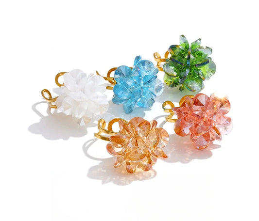 Anello “Crystal Bloom” – Sfera di Cristallo Colorata