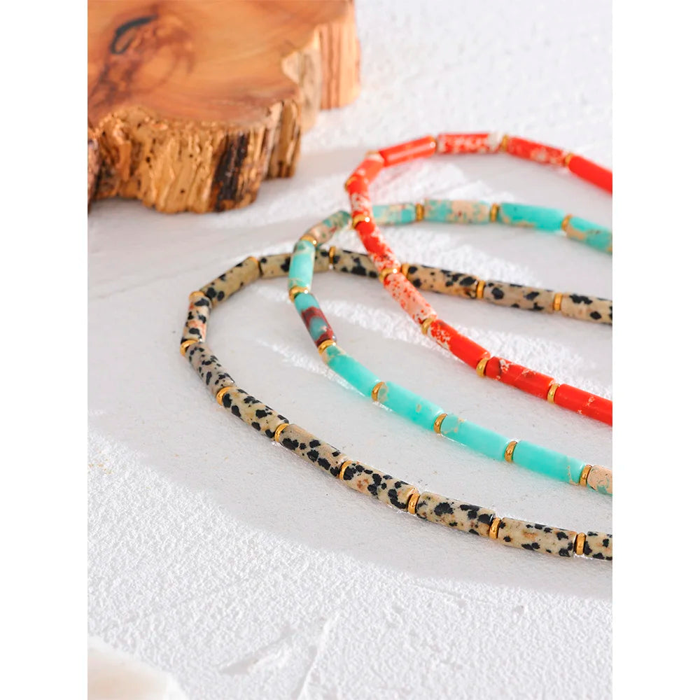 Collana in Pietra Naturale Multicolor