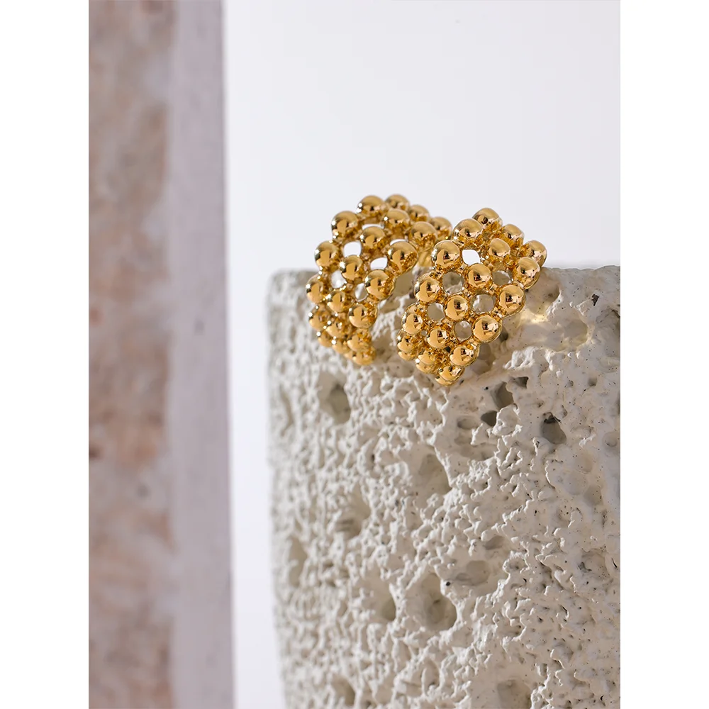 Orecchini a cerchio raffinati multi-strato – Oro/Platino impermeabili