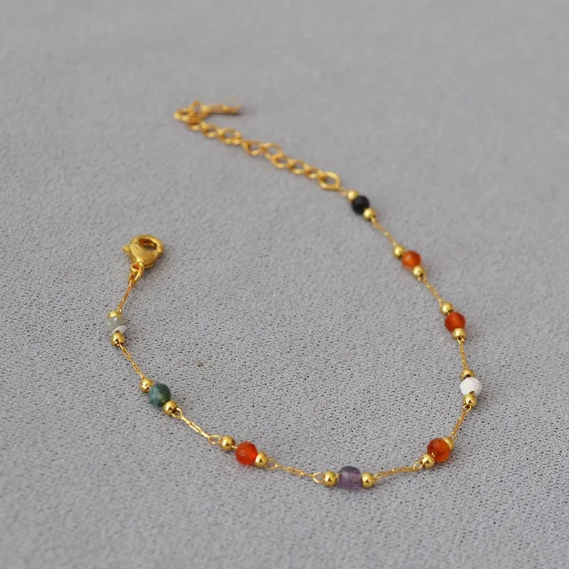 Riflessi di Colore – Bracciale con Perline Naturali