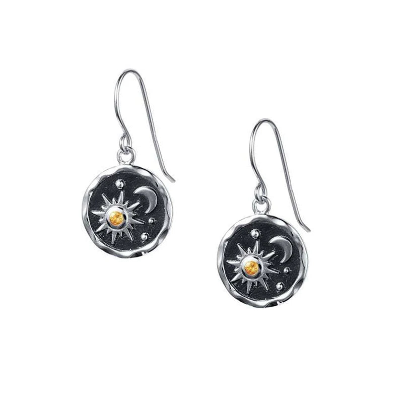 Orecchini pendenti retrò Sole & Luna – Gioielli moda femminili dal fascino simbolico