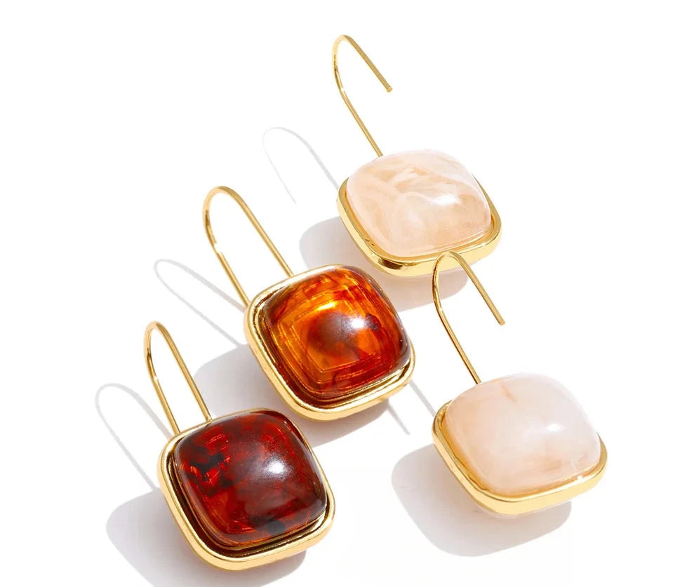 Orecchini “Soft Amber” – Eleganza Lunare