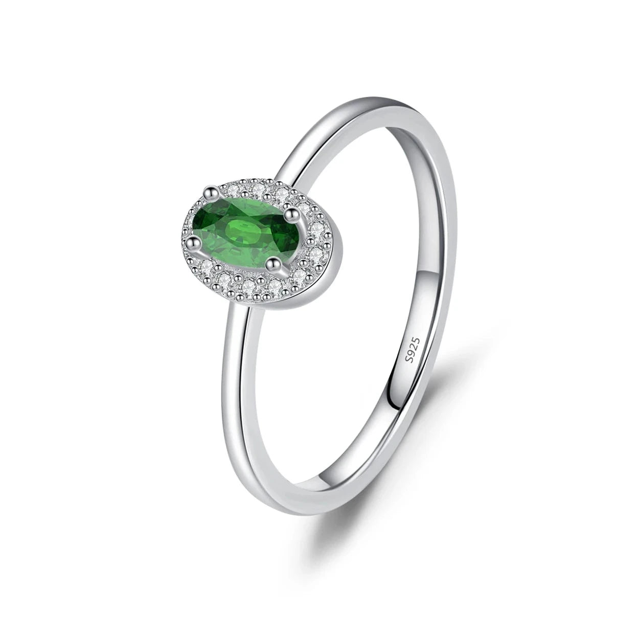Anello Ovale con Zirconi Colorati – Anello Elegante