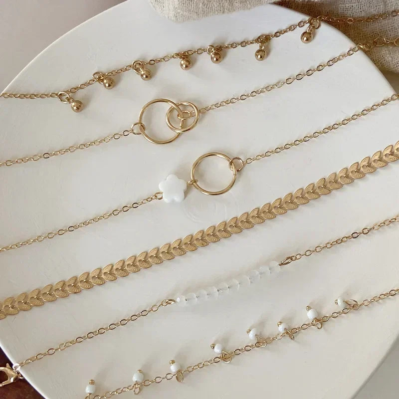 Collezione Dual Charm – Set Braccialetti Oro & Argento (5 o 6 pz)
