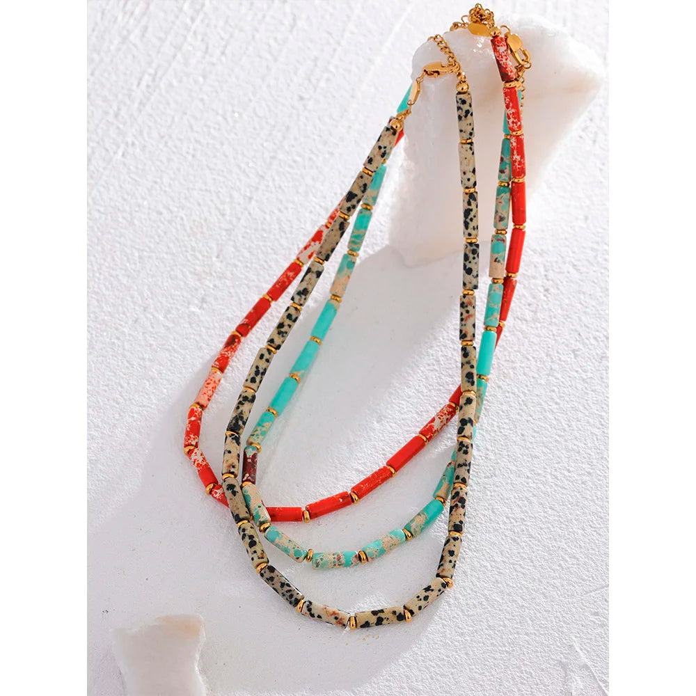 Collana in Pietra Naturale Multicolor