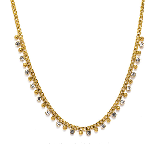 “Riflessi di Sole” – Collana Elegante con Zirconi