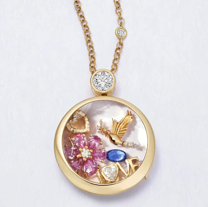 Collana Scrigno Silver, Gold e Brillantini