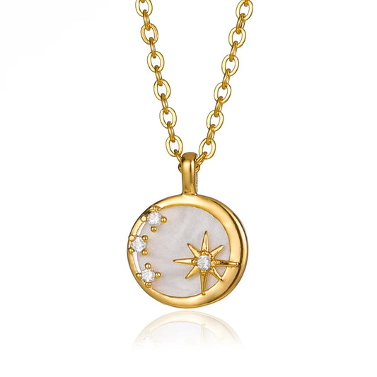Collana con stella e luna