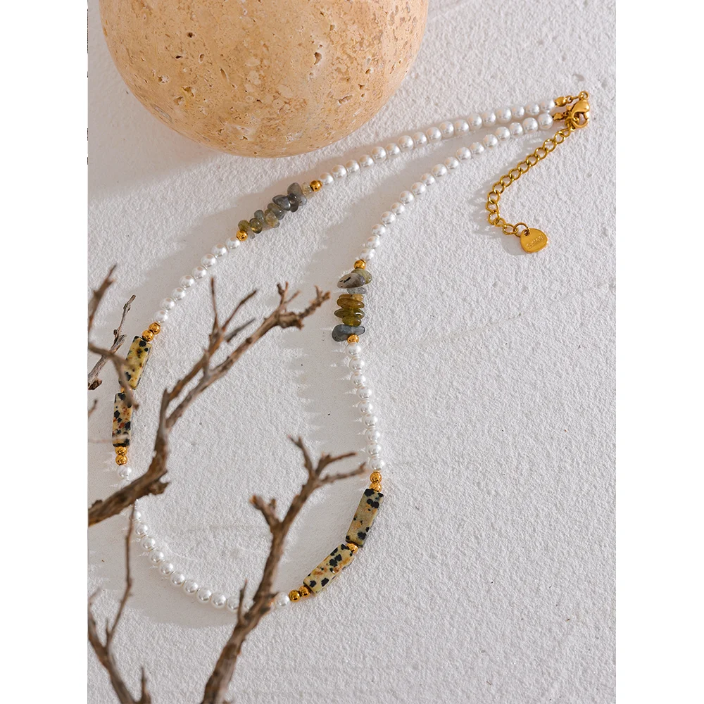 Collana “Pearl Harmony” – Perle & Pietra Naturale