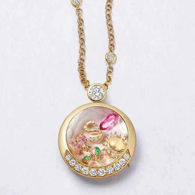 Collana Scrigno Silver, Gold e Brillantini