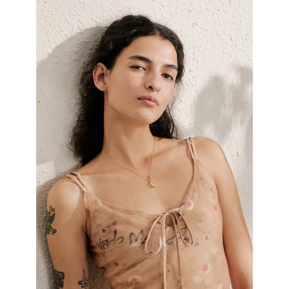 Collana “Moonlight Pearl” – Luna in Acciaio Inossidabile