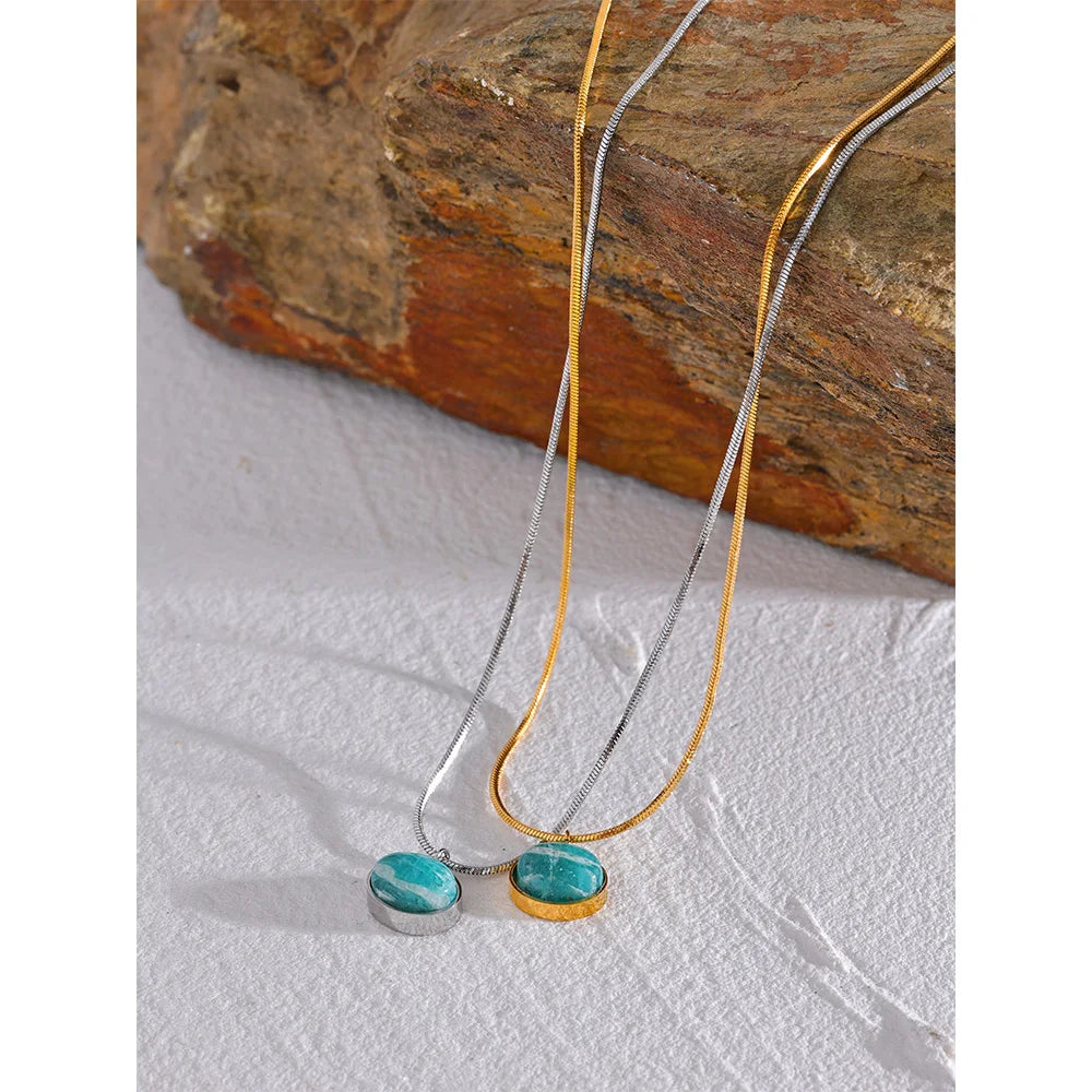Collana Amazzonite – Equilibrio e Luce Naturale