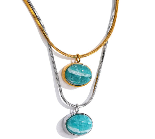 Collana Amazzonite – Equilibrio e Luce Naturale