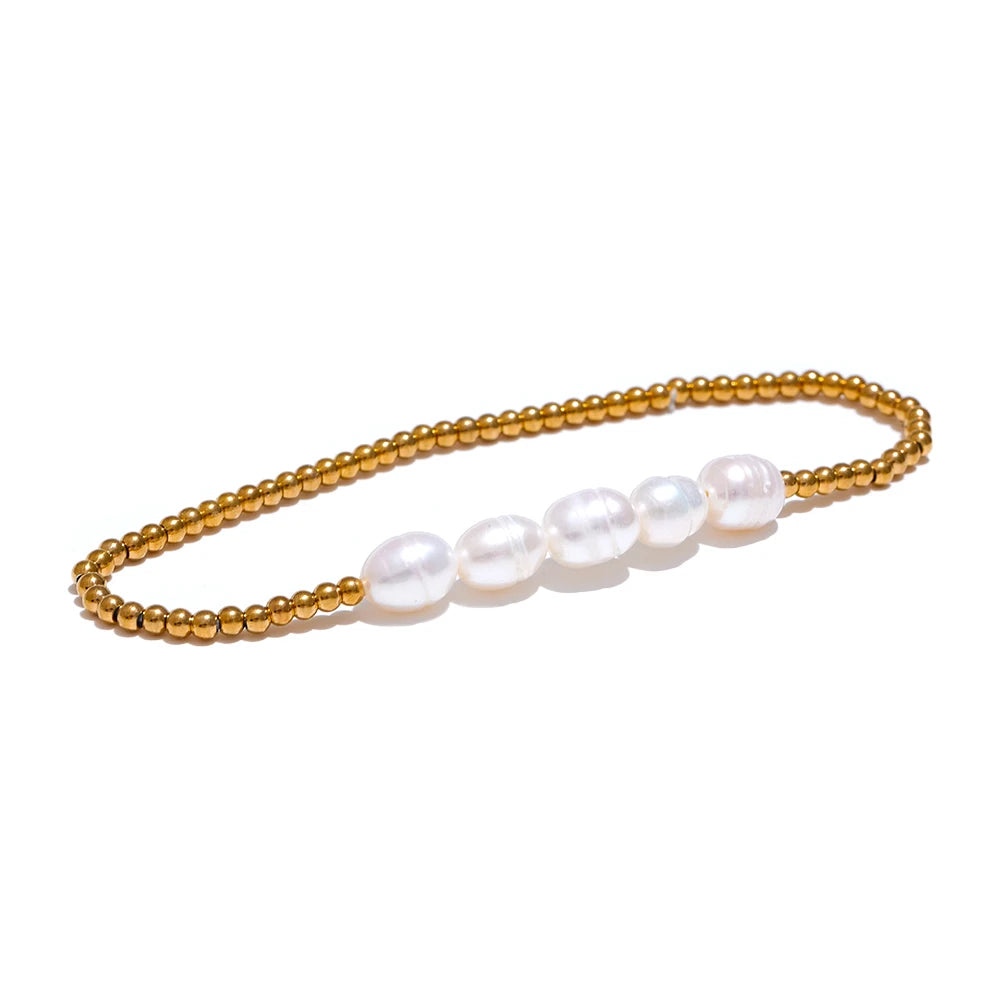 Bracciale Golden Pearl – Raffinatezza Naturale