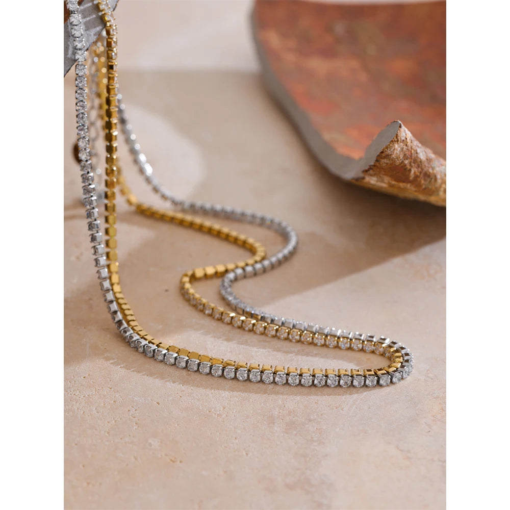 Collana Tennis con Zirconi