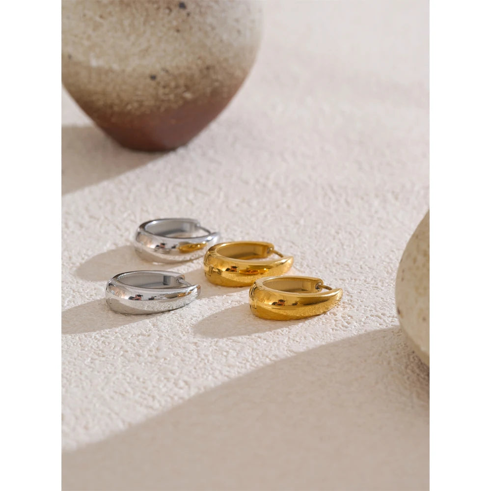 Orecchini Geometrici – Eleganza Moderna in Acciaio Inossidabile Oro 18K