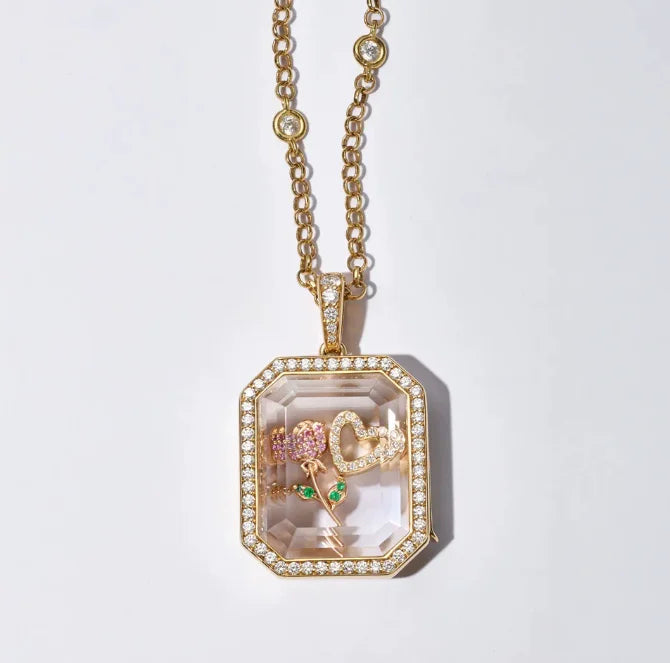 Collana Scrigno Silver, Gold e Brillantini