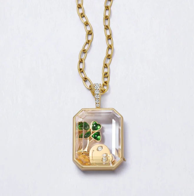 Collana Scrigno Silver, Gold e Brillantini