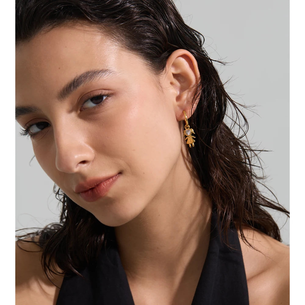 Orecchini “Little Love” – Cerchi Dorati & Zirconi