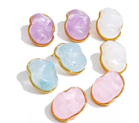 Orecchini “Soft Pebble” – Colori Pastello