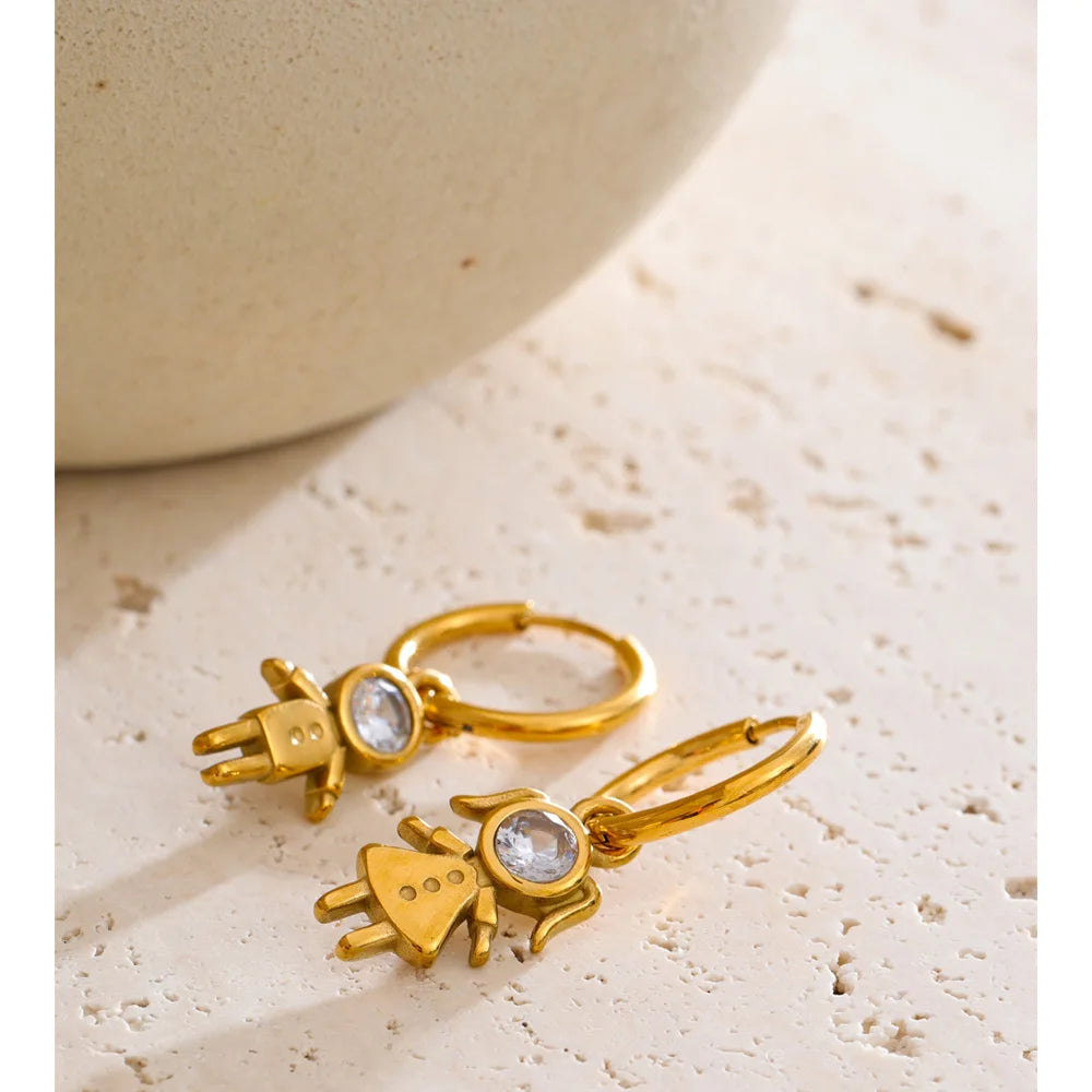 Orecchini “Little Love” – Cerchi Dorati & Zirconi