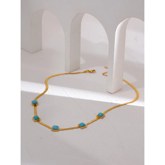 Collana Serpente Turchese – Eleganza Mediterranea