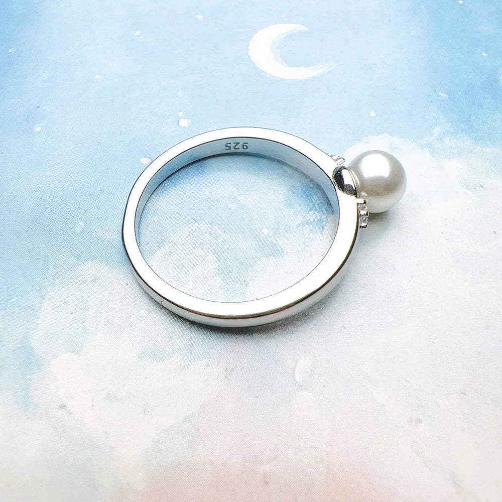 Goccia di Luce – Anello Argento con perla e zircone