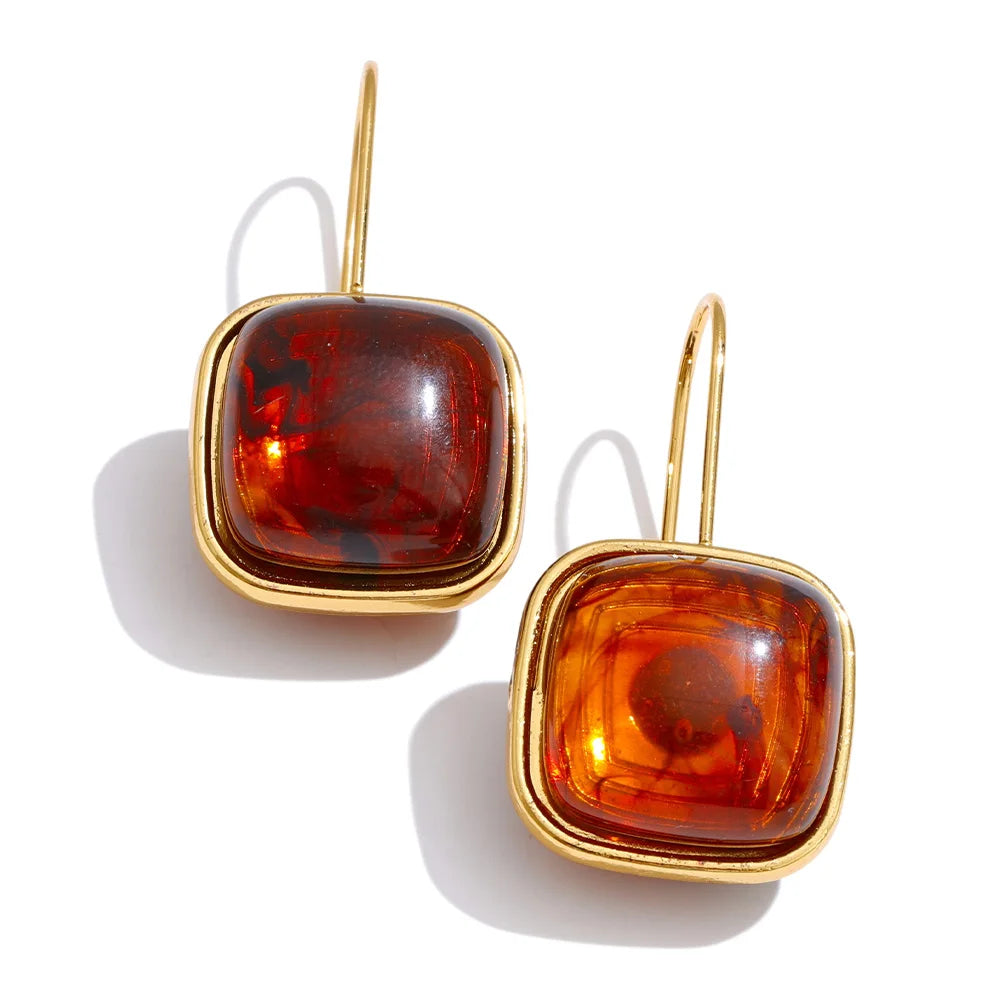 Orecchini “Soft Amber” – Eleganza Lunare