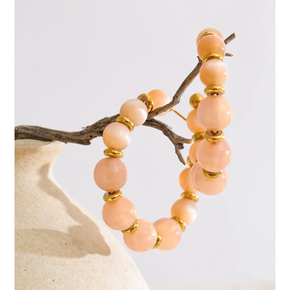 Orecchini “Color Beads” – Cerchi Artigianali in Resina