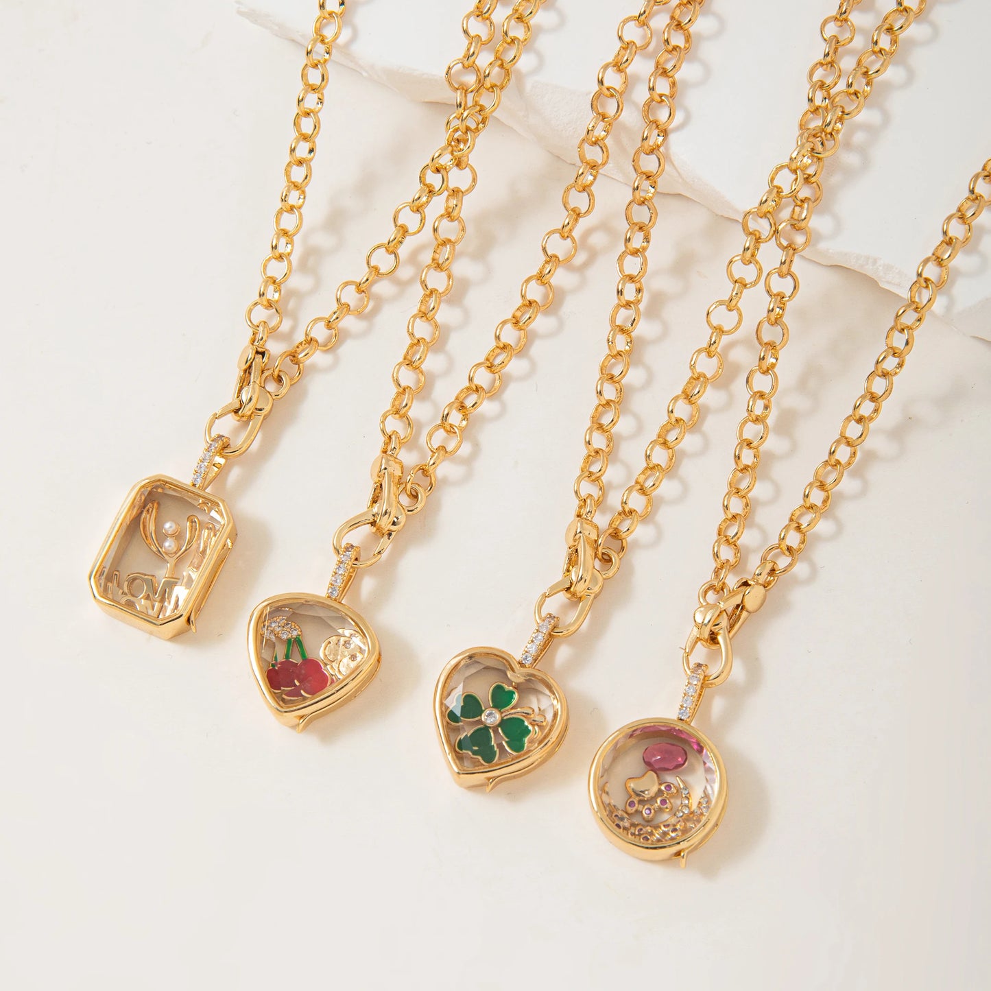 Collana Scrigno dei Desideri – 4 Modelli Apribili con 25 Charm a Scelta