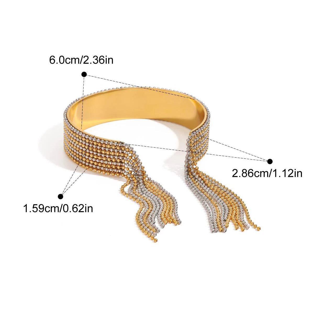 Bracciale con nappa e anello – Eleganza senza tempo