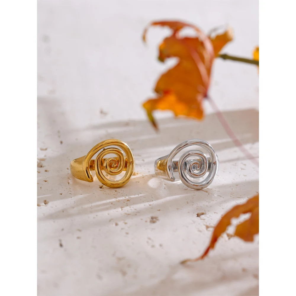 Anello Conchiglia Ocean Series – Anello Trendy Placcato Oro PVD