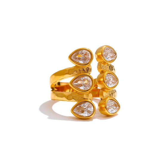 Anello Gocce di Luce – Splendore Dorato