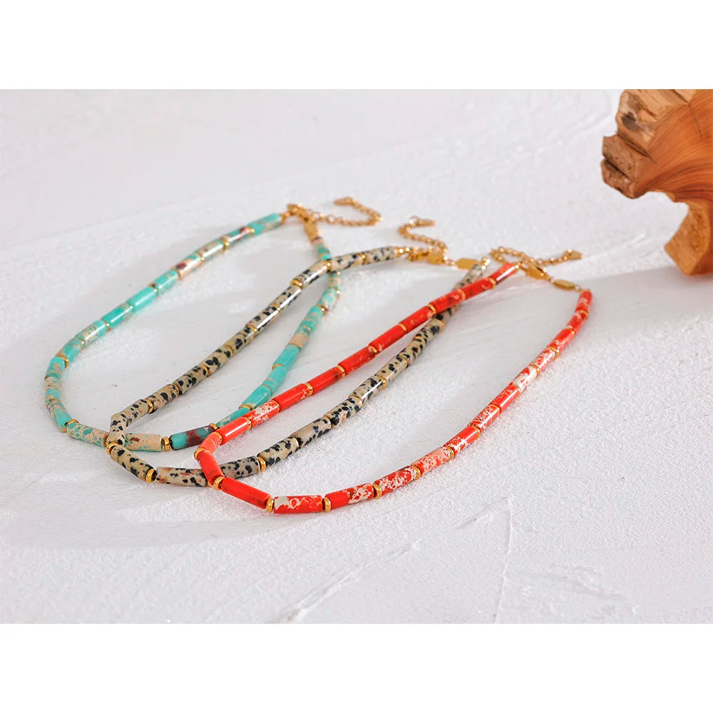 Collana in Pietra Naturale Multicolor