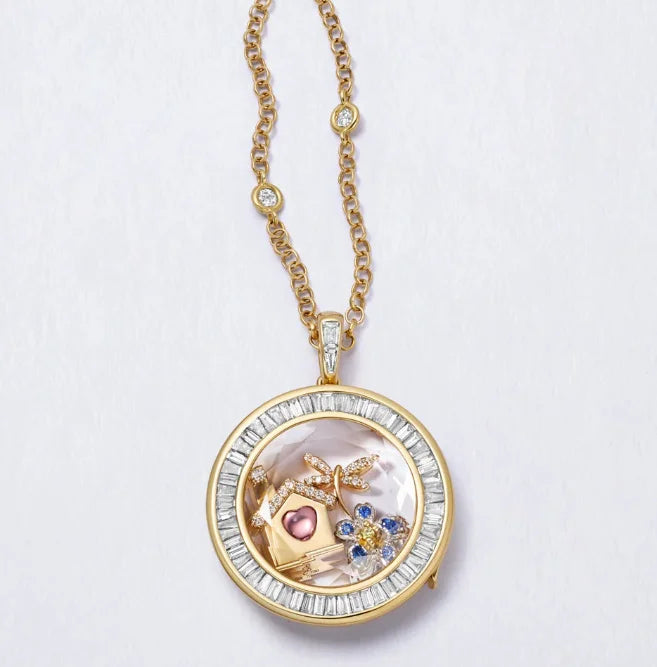 Collana Scrigno Silver, Gold e Brillantini