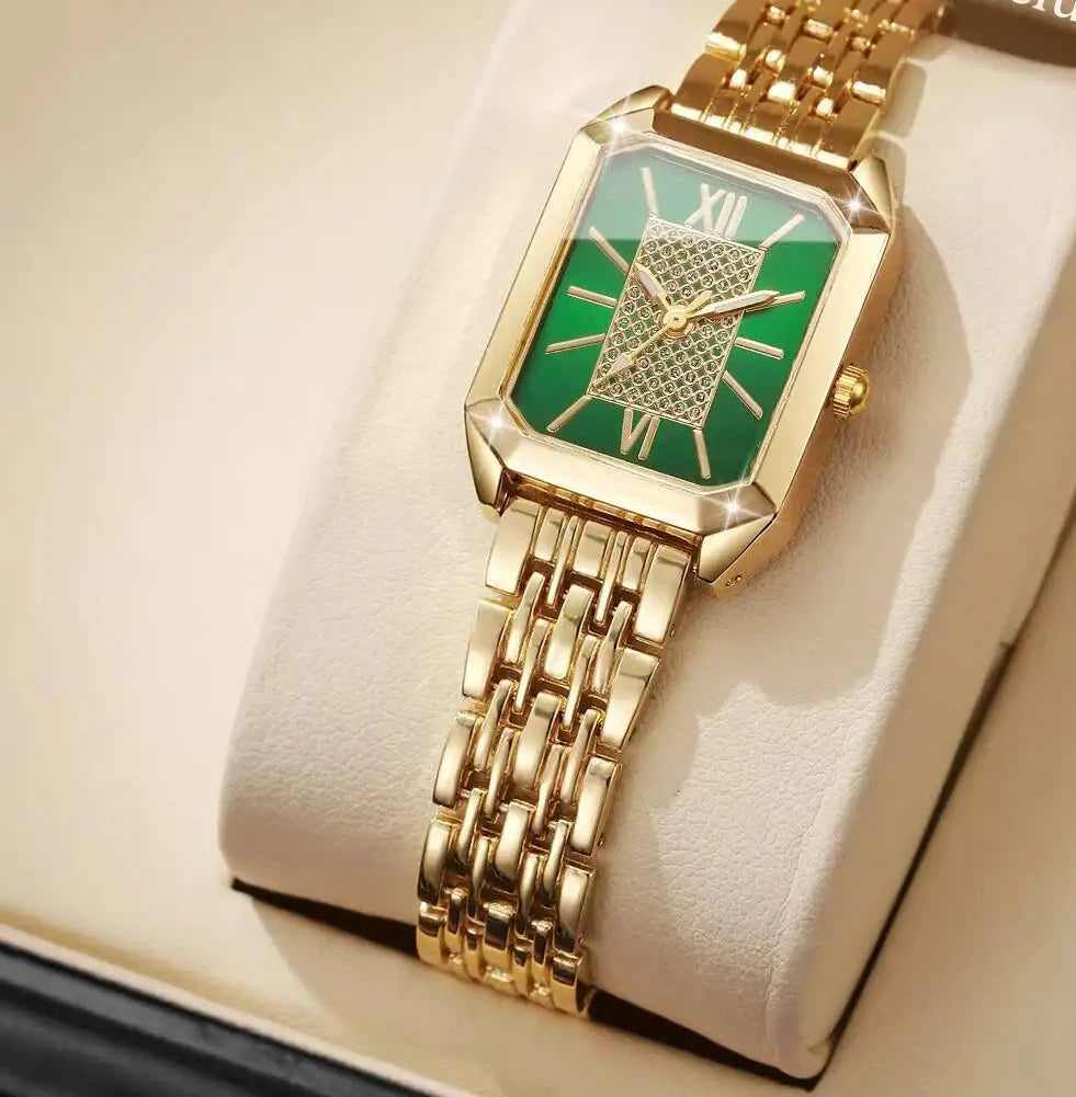 Orologio “Golden Starline” – Eleganza Rettangolare
